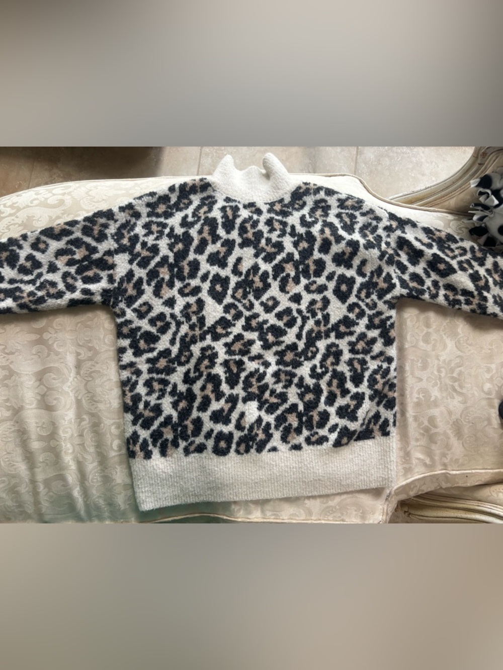 LOFT Leopard Print Mock Neck Sweater